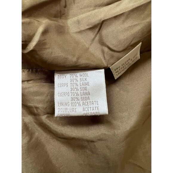 Vintage Jones New York Wool Silk Double Breasted Blazer Velvet Collar Size 12 - Picture 8 of 12